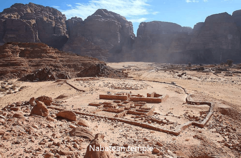 Nabatean temple Nabatean temple Wadi Rum Jordan